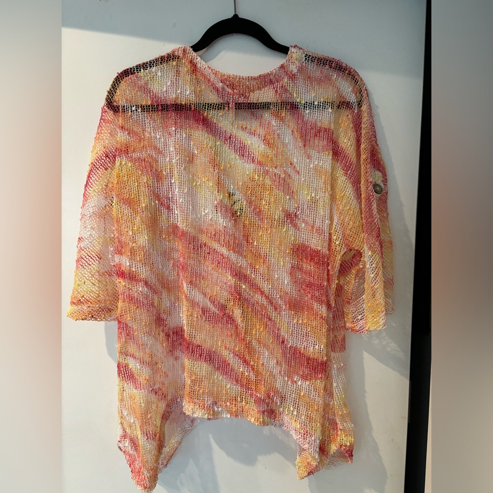 Lulu B colorful clothing size lg. mesh coverup